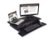 Alt View Zoom 12. Victor - High Rise Height-Adjustable Compact Standing Desk with Keyboard Tray - Black.