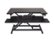 Left Zoom. Victor - High Rise Height-Adjustable Compact Standing Desk with Keyboard Tray - Black.