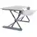 Front. Victor - Adjustable Standing Desk with Keyboard Tray - White And Light Gray.