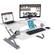 Alt View 12. Victor - Adjustable Standing Desk with Keyboard Tray - White And Light Gray.