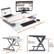 Alt View 14. Victor - Adjustable Standing Desk with Keyboard Tray - White And Light Gray.