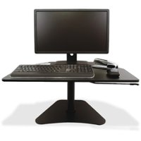 Victor - High Rise Adjstble Stand-Up Desk Converter - Black - Front_Zoom