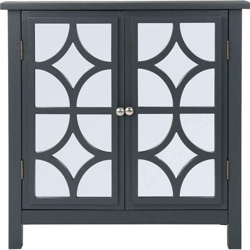 Noble House - Glenford Mirrored Cabinet - Charcoal Gray