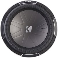 KICKER - CompQ 12" Dual-Voice-Coil 2-Ohm Subwoofer - Black - Front_Zoom