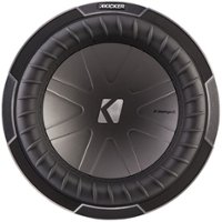 KICKER - CompQ 10" Dual-Voice-Coil 2-Ohm Subwoofer - Black - Front_Zoom