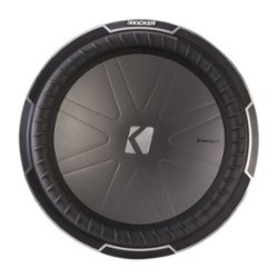 KICKER - CompQ 15" Dual-Voice-Coil 2-Ohm Subwoofer - Black - Front_Zoom