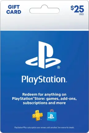 Front. Sony - PlayStation Store $25 Gift Card - Blue.