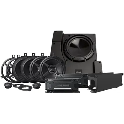 Front. Alpine - 6-1/2" 2-Way Car Speakers (Two Pairs) - Black.
