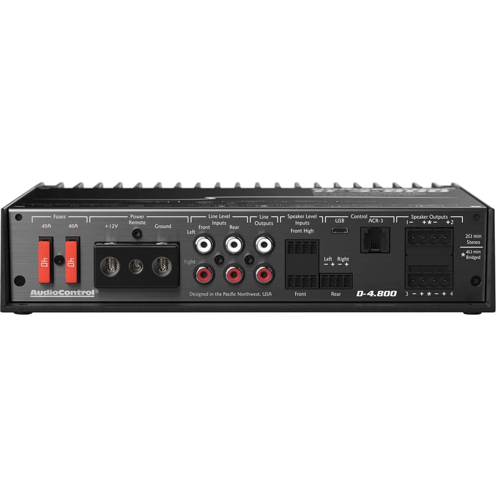 Alt View 17. AudioControl - 800W 4-Channel Class D Matrix DSP Amplifier - Black.