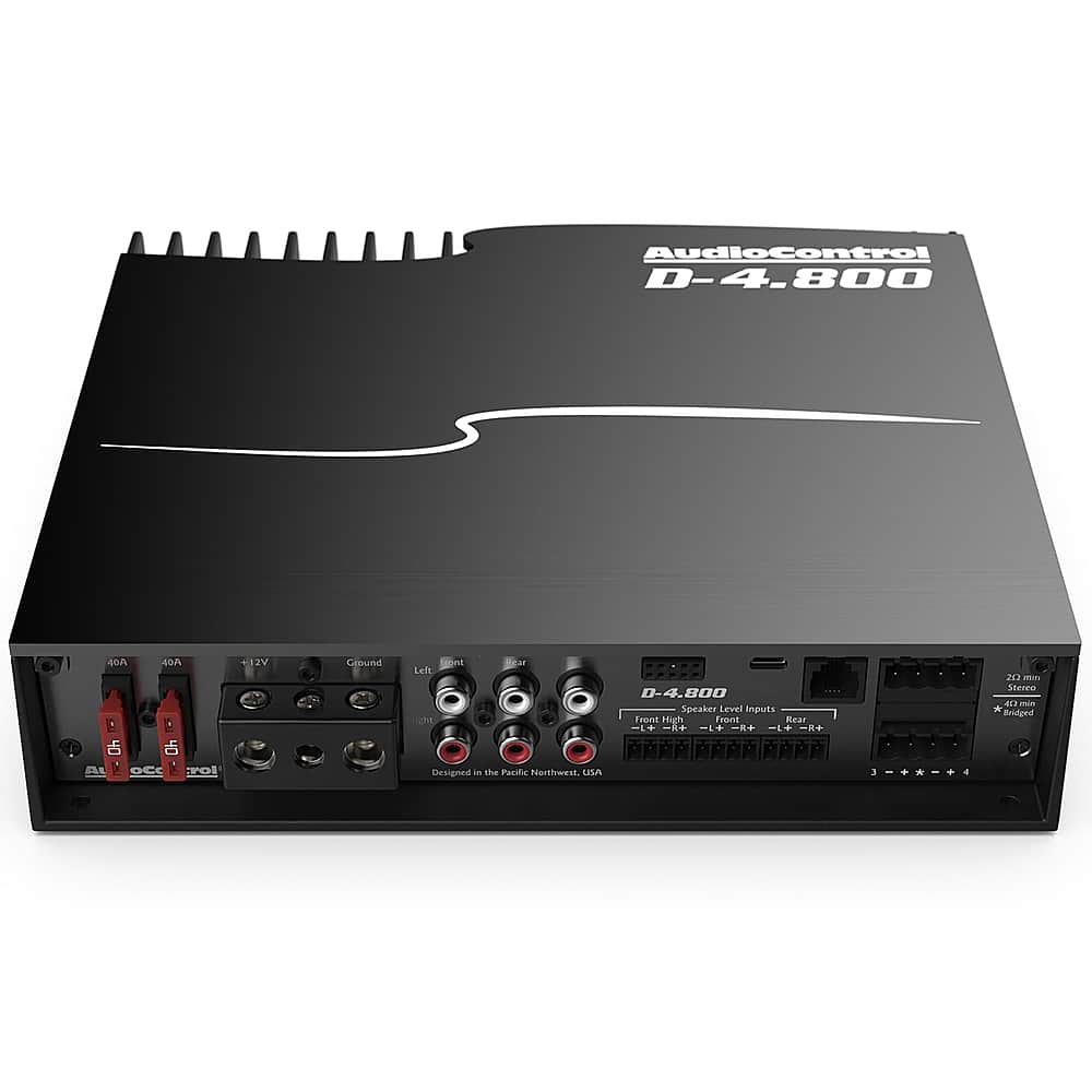Alt View 15. AudioControl - 800W 4-Channel Class D Matrix DSP Amplifier - Black.