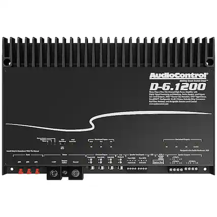 Front. AudioControl - 1200W 6-Channel Class D Matrix DSP Amplifier - Black.