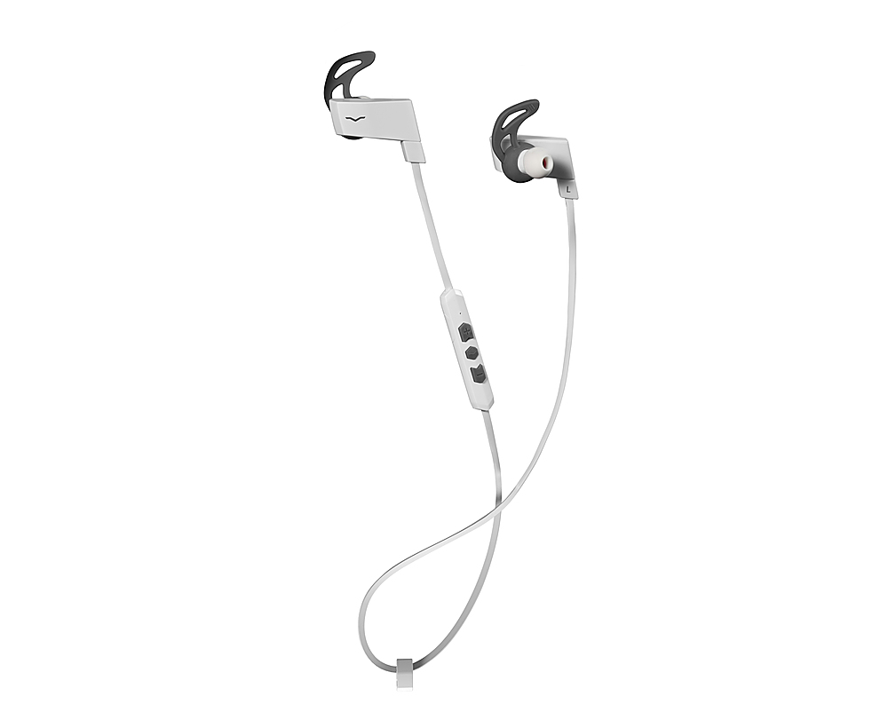 Left View: V-MODA - BassFit Wireless In-Ear Headphones - White