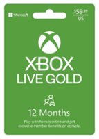 Microsoft - Xbox Live 12 Month Gold Membership - Front_Zoom