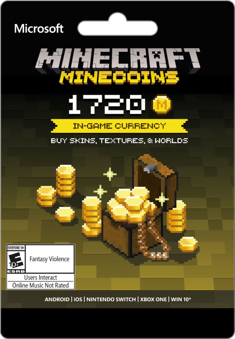 Gift Card Moeda para Jogo Minecraft Minecoins - 1720 Coins Loja Oliz 