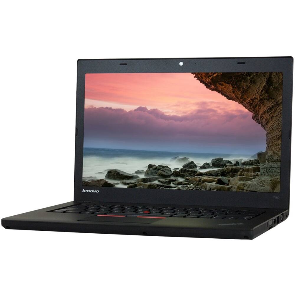Front. Lenovo - ThinkPad 14" Refurbished Laptop - Intel Core i5 - 8GB Memory - 500GB Hard Drive - Black.