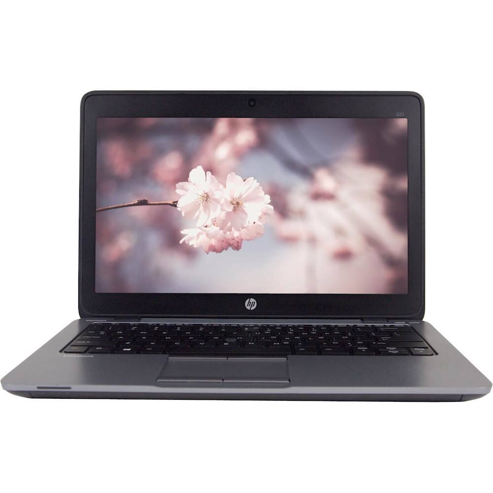 Front. HP - EliteBook 12.5" Refurbished Laptop - Intel Core i5 - 4GB Memory - 128GB Solid State Drive - Black.