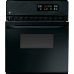 GE - 24" Built-In Single Electric Wall Oven - Black on Black - Front_Zoom
