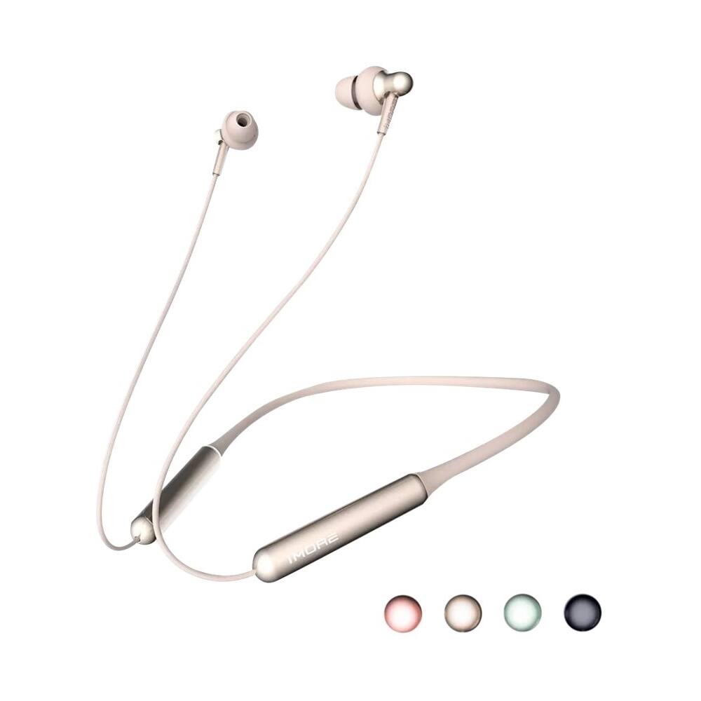 Front. 1MORE - STYLISH DUAL-DYNAMIC DRIVER BT Wireless In-Ear Headphones - Platinum Gold.