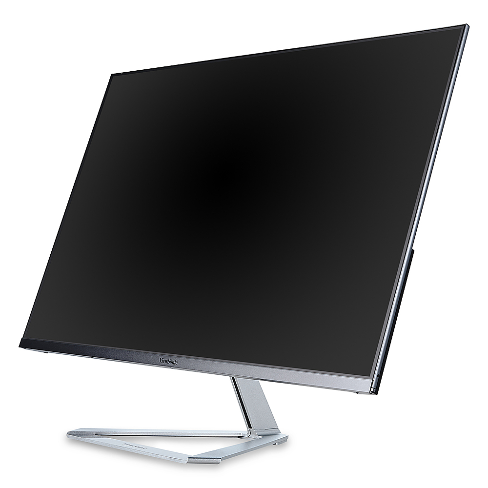 Left View: ViewSonic - VX3276-2K-MHD 32" IPS LCD UHD Monitor (DisplayPort and HDMI) - Silver