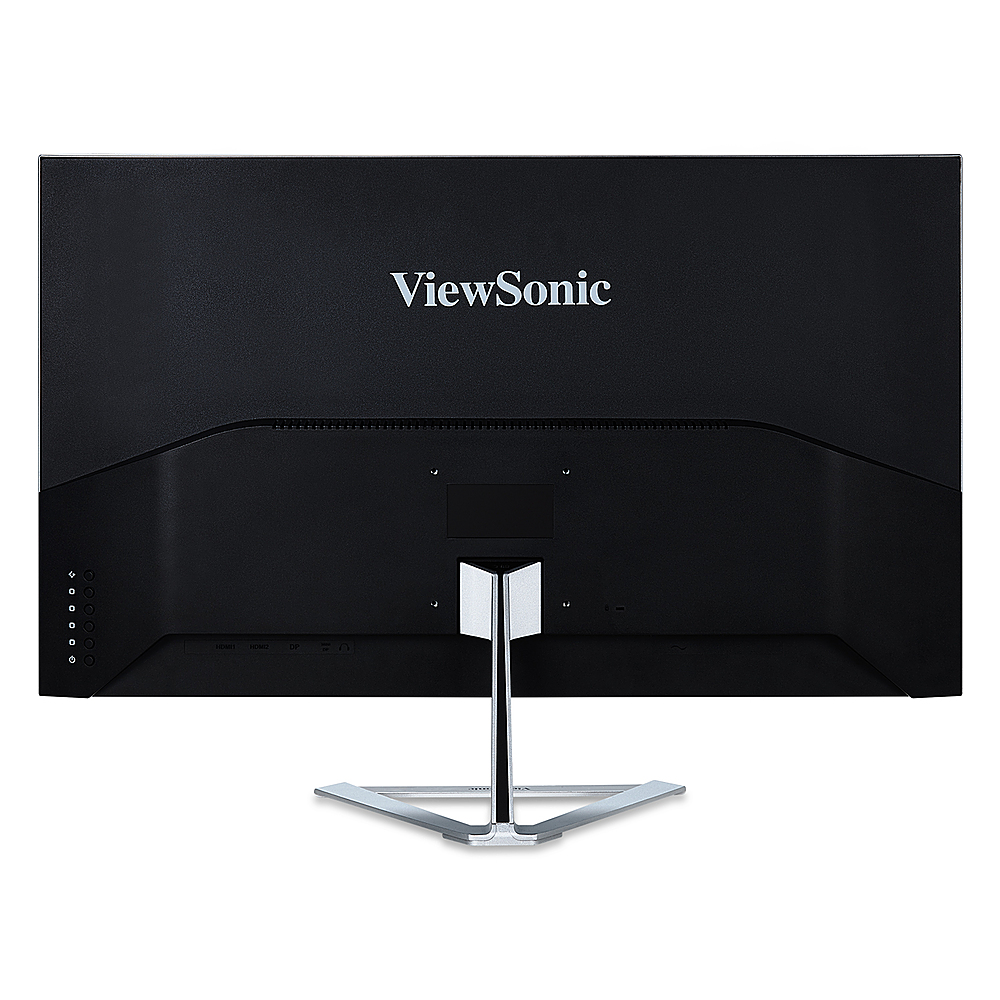 Back View: ViewSonic - VX3276-2K-MHD 32" IPS LCD UHD Monitor (DisplayPort and HDMI) - Silver