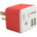 Alt View Zoom 12. RapidX - PowX Wall USB Charger - Red.