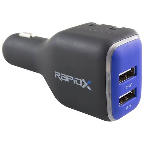 Alt View Zoom 14. RapidX - DualX Vehicle/Wall USB Charger - Blue.