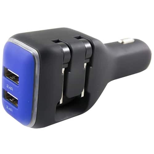 Alt View Zoom 15. RapidX - DualX Vehicle/Wall USB Charger - Blue.