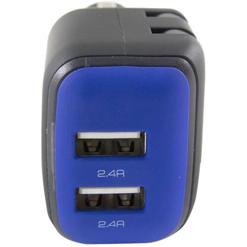 Alt View Zoom 16. RapidX - DualX Vehicle/Wall USB Charger - Blue.