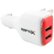Front Zoom. RapidX - DualX Vehicle/Wall USB Charger - Red.