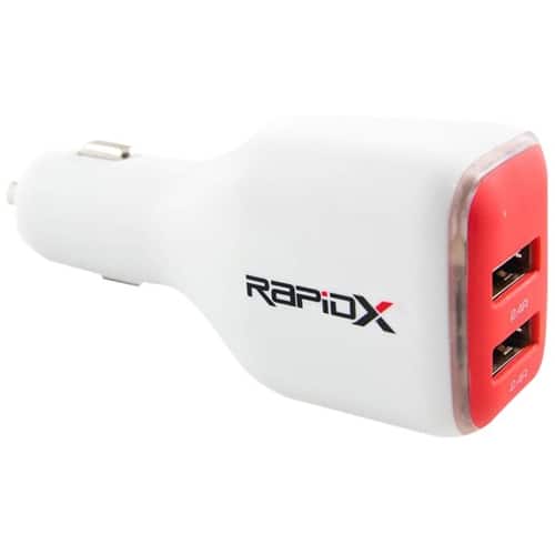 Alt View 13. RapidX - DualX Vehicle/Wall USB Charger - Red.