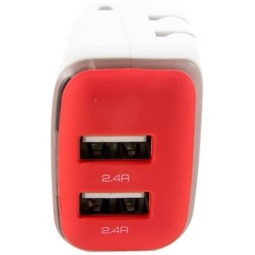 Alt View 16. RapidX - DualX Vehicle/Wall USB Charger - Red.