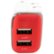 Alt View Zoom 16. RapidX - DualX Vehicle/Wall USB Charger - Red.