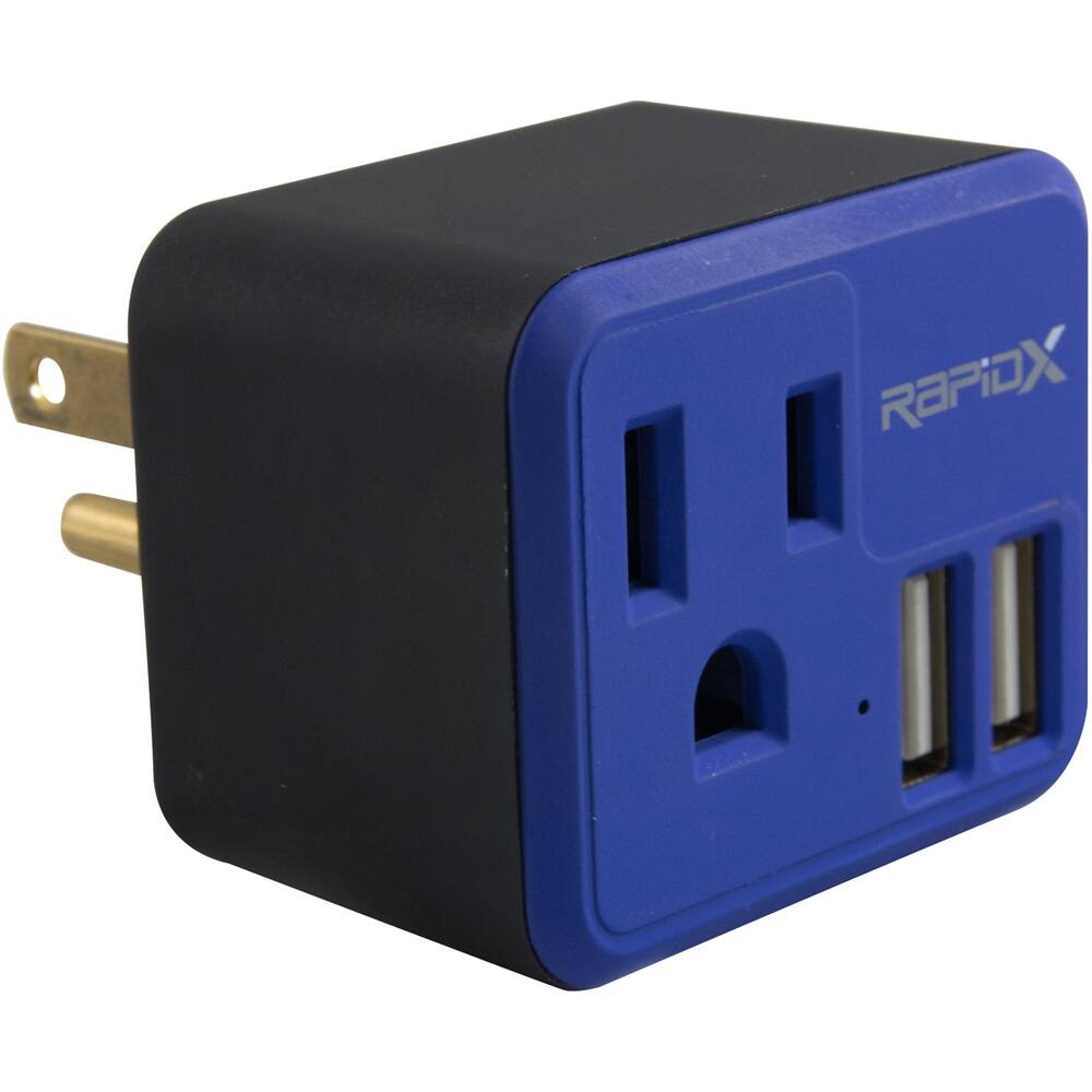 Alt View 12. RapidX - PowX Wall USB Charger - Blue.