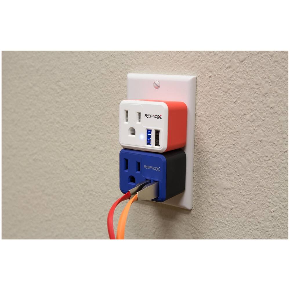 Alt View 14. RapidX - PowX Wall USB Charger - Blue.