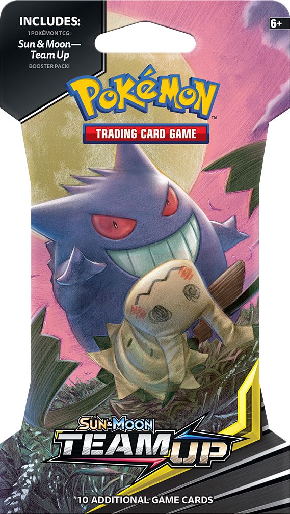 Pokemon sun and moon team up 5 Pack Booster TCG 