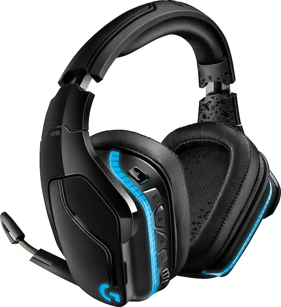 Logitech G935 Wireless Gaming Headset for PC Black Blue 981 000742 Best Buy