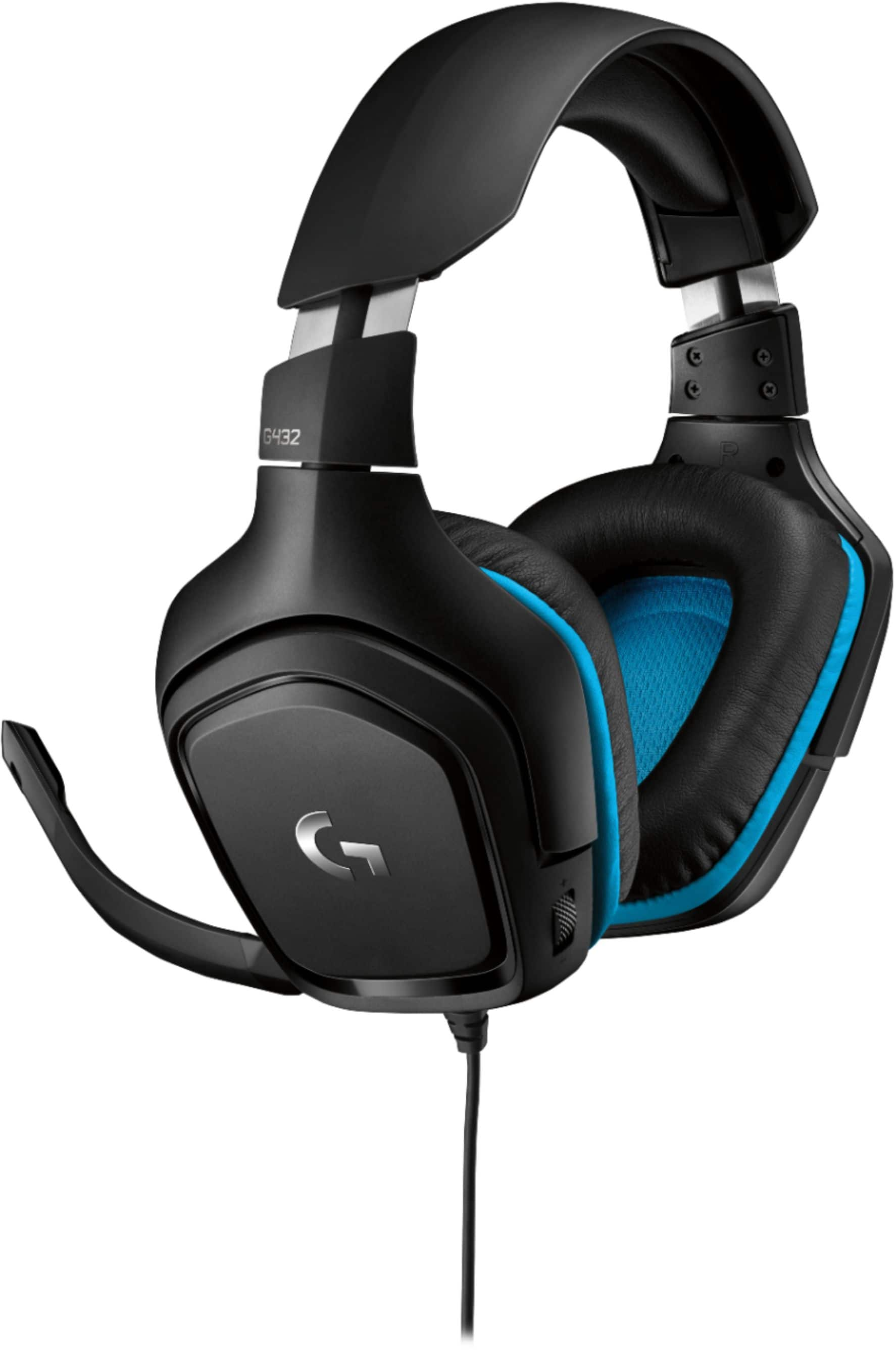 Logitech G432 Wired Gaming Headset for PC Black/Blue 981-000769 - Best Buy