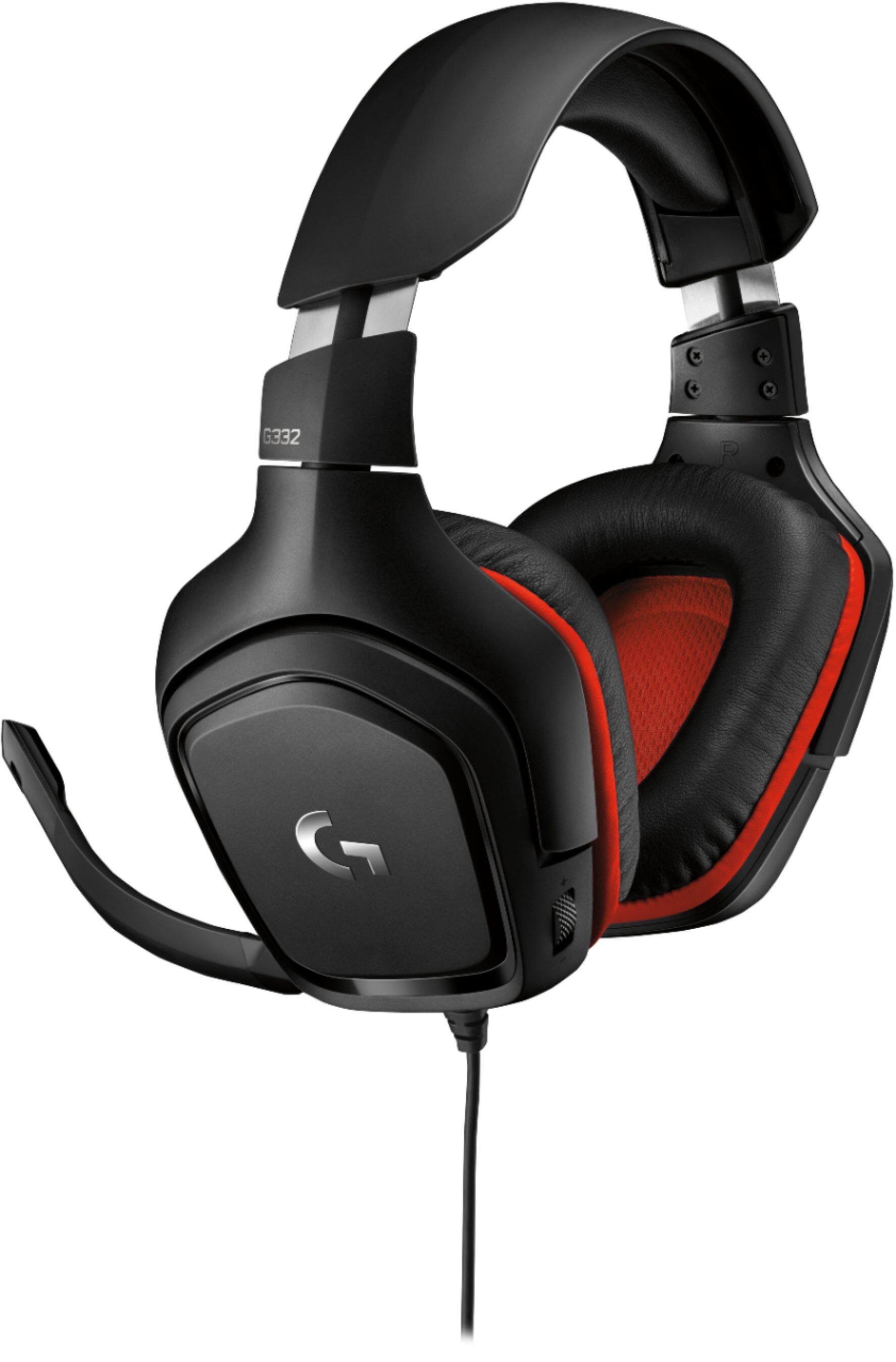 Alt View 12. Logitech - G332 Wired Gaming Headset for PC - Black/Red.