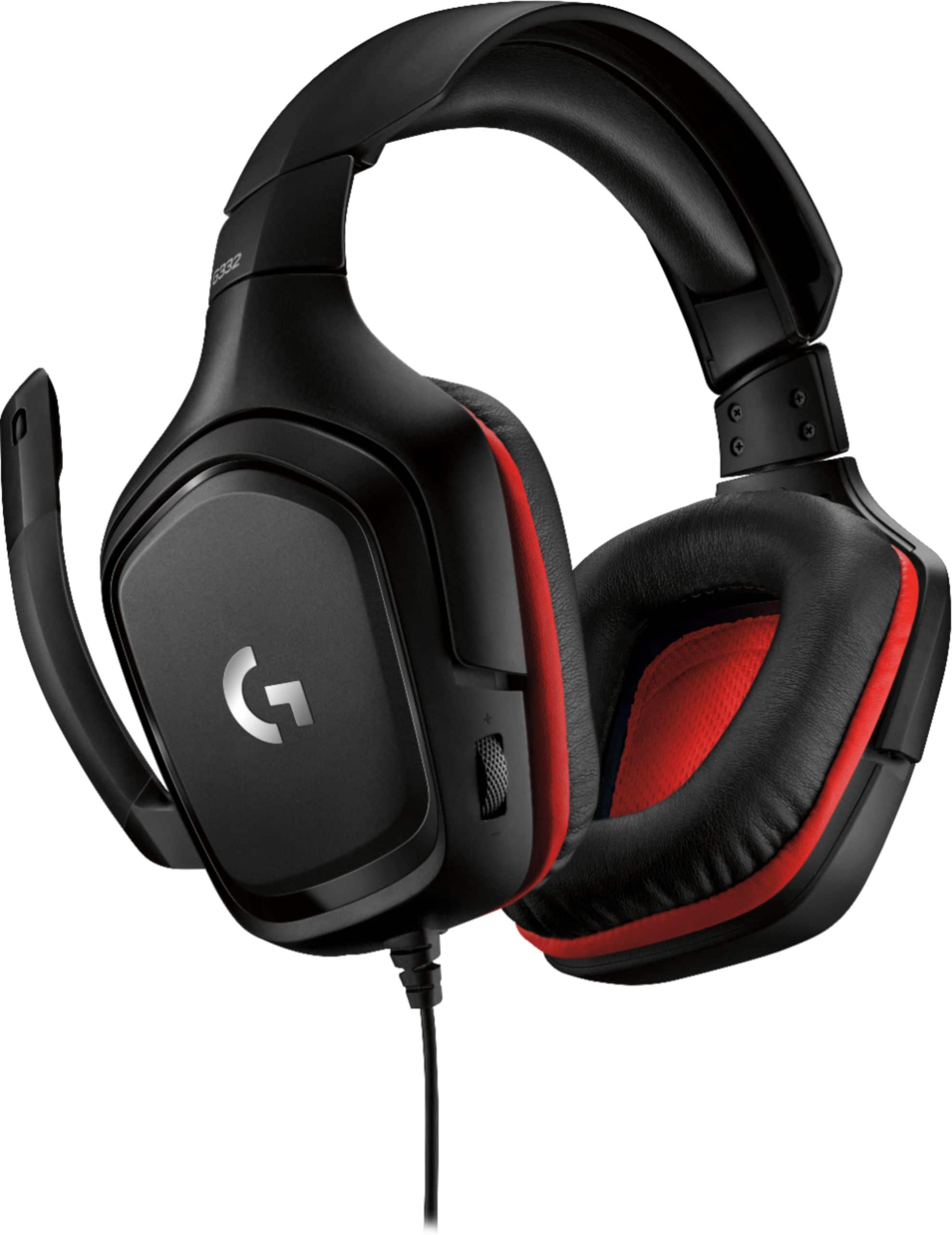 Alt View 13. Logitech - G332 Wired Gaming Headset for PC - Black/Red.