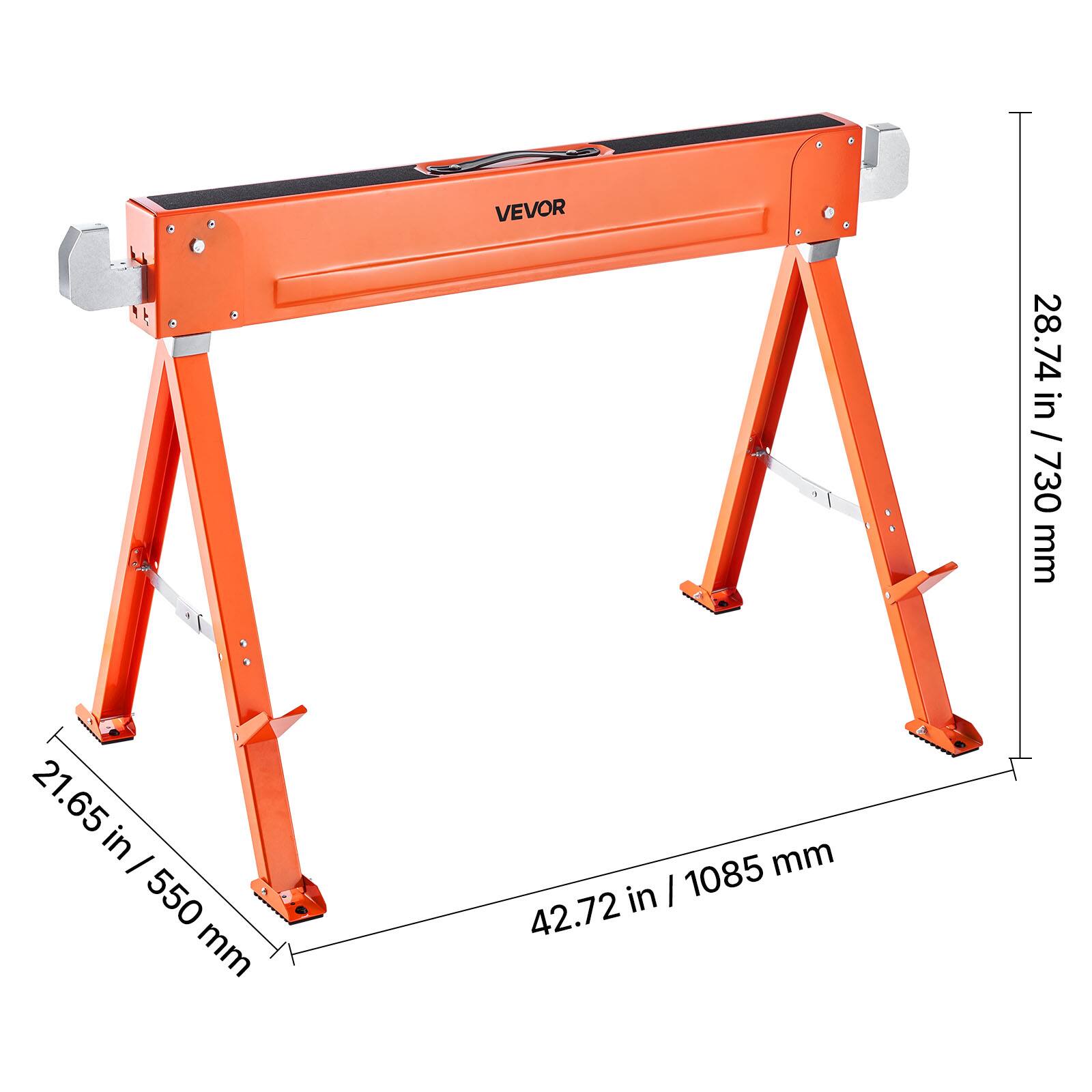 VEVOR

28.74 in / 730 mm

21.65 in / 550 mm

42.72 in / 1085 mm