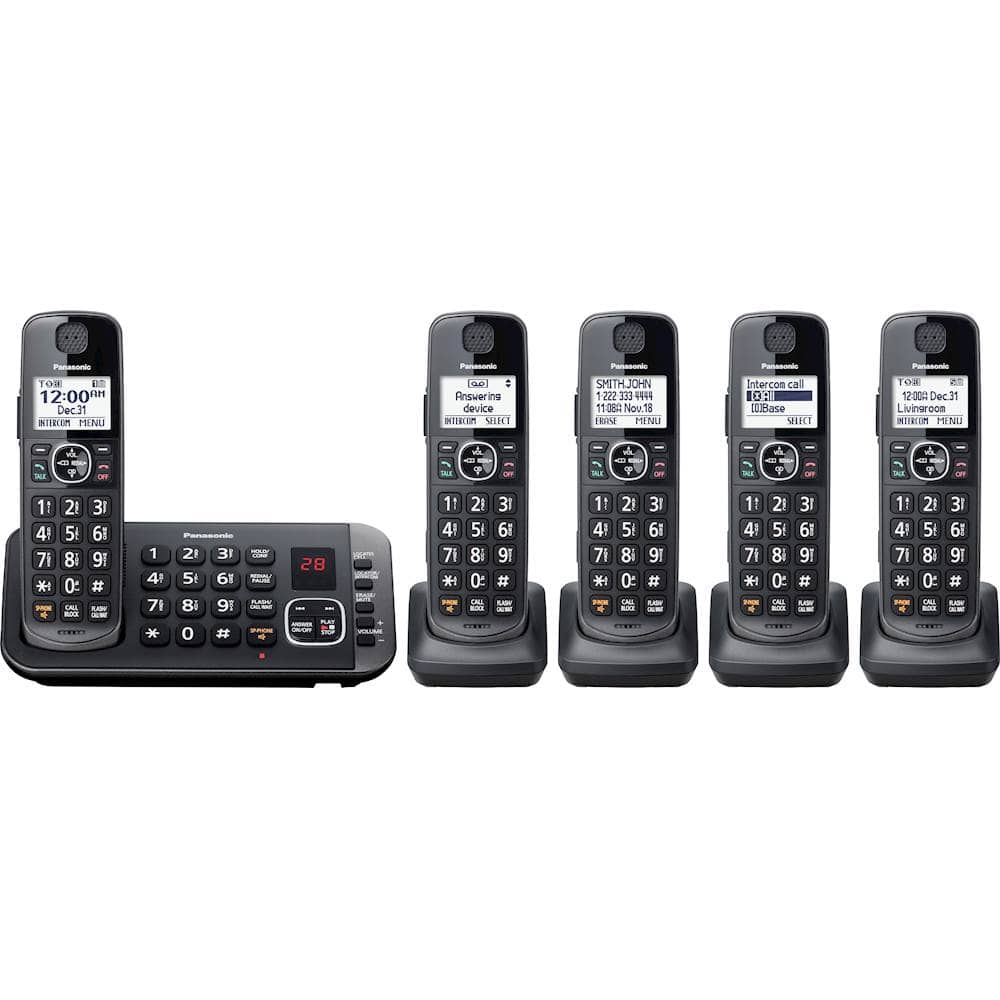 Alt View 11. Panasonic - KX-TGE645M DECT 6.0 Expandable Cordless Phone System with Digital Answering System.