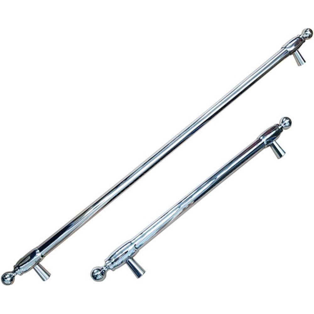 Front. Bertazzoni - Heritage Series Handle Kit for Select Bertazzoni 30" Built-In Refrigerators - Silver.