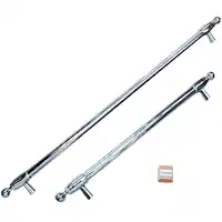 Bertazzoni - Heritage Series Handle Kit for Professional Series REF36PIXL and REF36PIXR - Silver - Front_Zoom