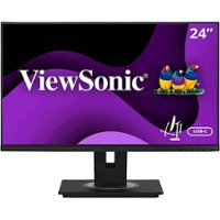 ViewSonic - VG2455 24" IPS LED FHD Monitor (DVI, DisplayPort, HDMI, USB, VGA) - Black - Front_Zoom