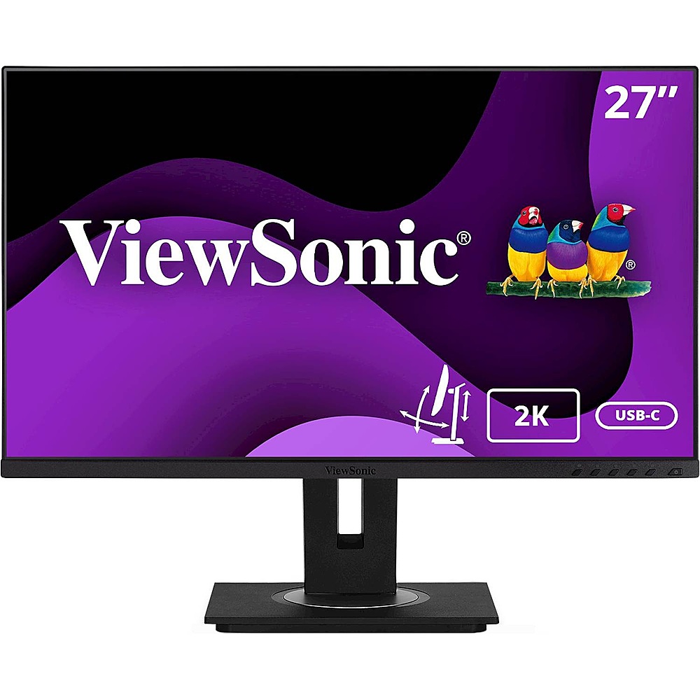 Best Buy Viewsonic Vg2755 2k 27 Ips Led Fhd Monitor Displayport Mini Displayport Hdmi Usb Vga Black Vgk