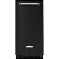 KitchenAid - 14.9" 22.8-Lb. Built-In Icemaker - Black - Front_Zoom