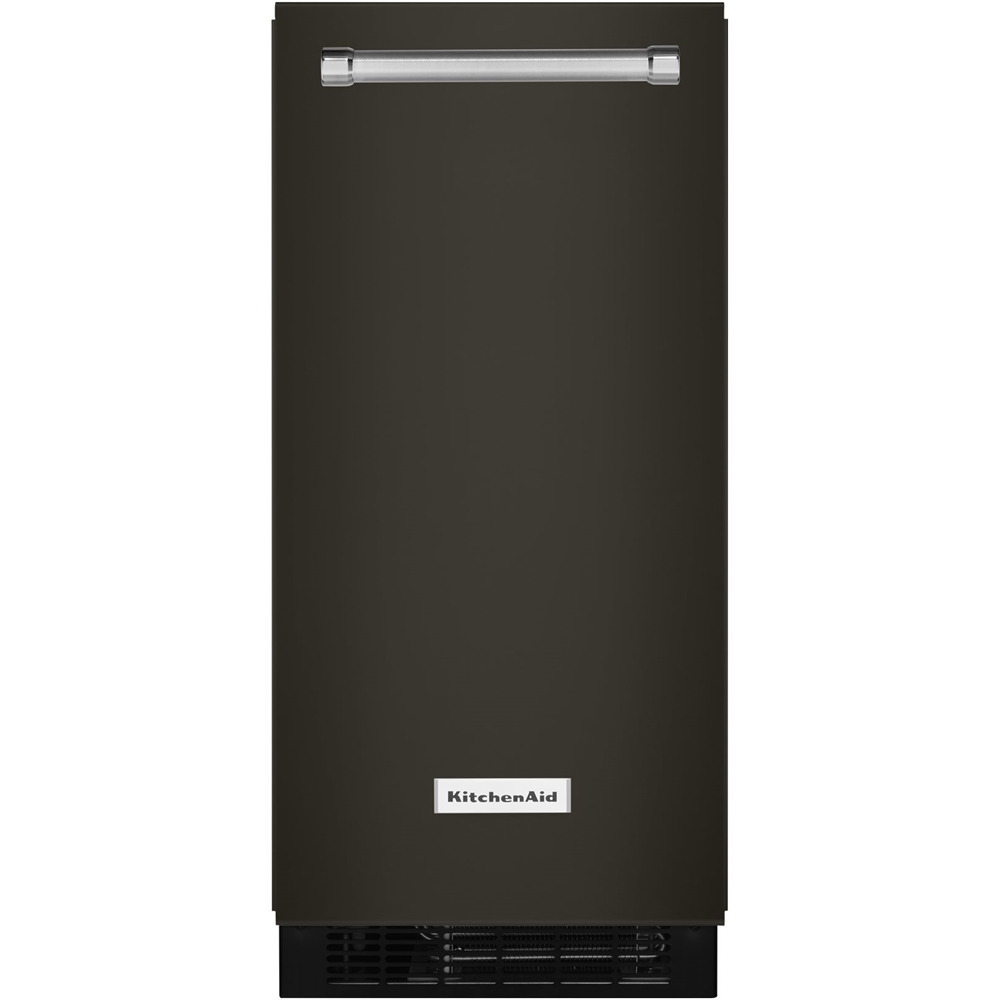 KitchenAid - 15" 22.8-Lb. Built-In Icemaker - Black stainless steel