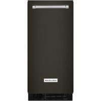 KitchenAid - 15" 22.8-Lb. Built-In Icemaker - Black stainless steel - Front_Zoom