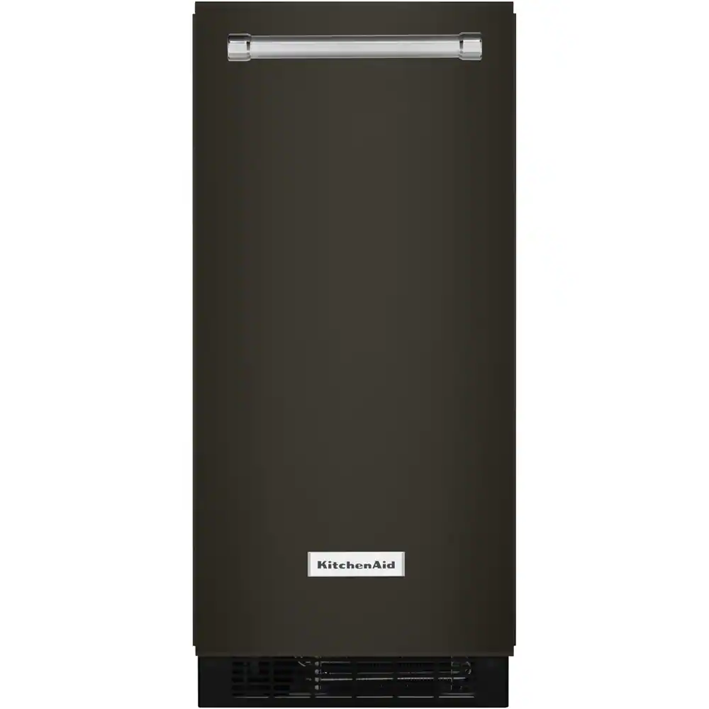 KitchenAid - 15" 22.8-Lb. Built-In Icemaker - Black Stainless Steel