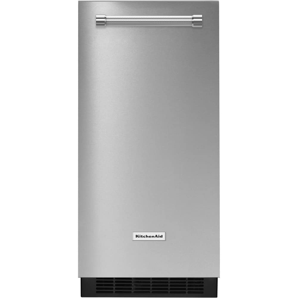 KitchenAid - 15" 22.8-Lb. Freestanding Icemaker - Stainless Steel - Front_Zoom